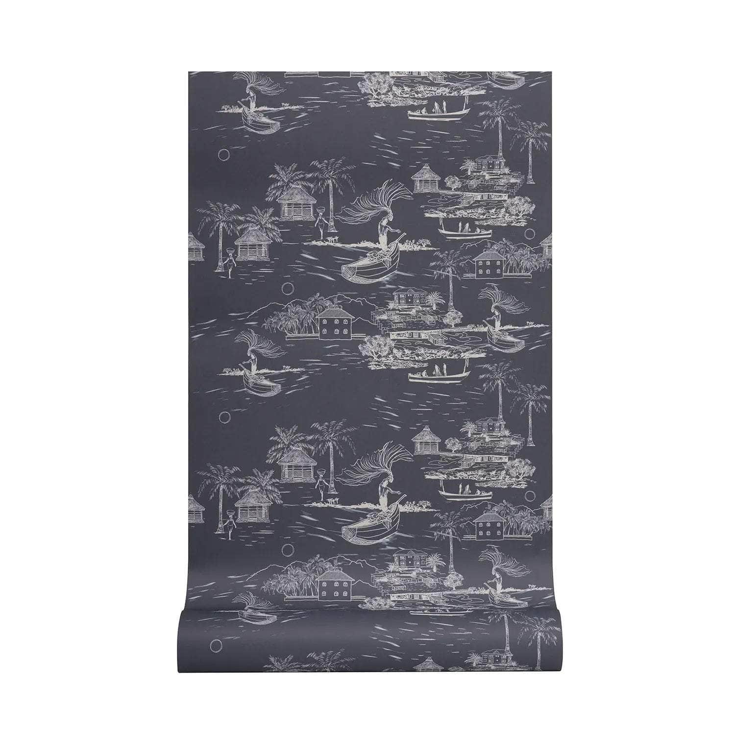 Banana Island Atlantic Grey Wallpaper