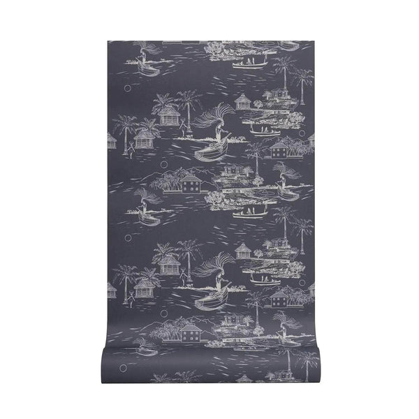 Banana Island Atlantic Grey Wallpaper