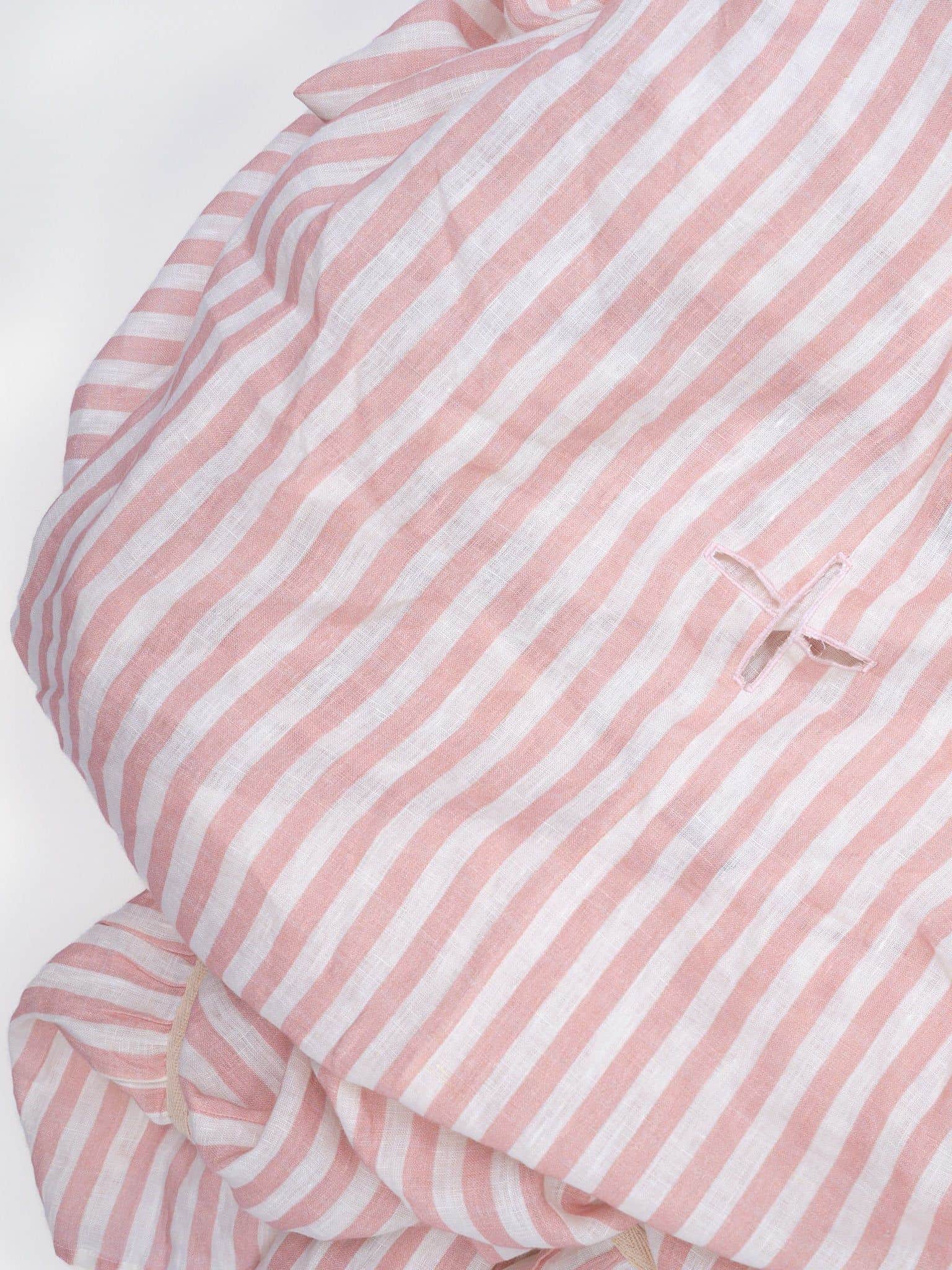 Blush Candy Stripe Round Tablecloth