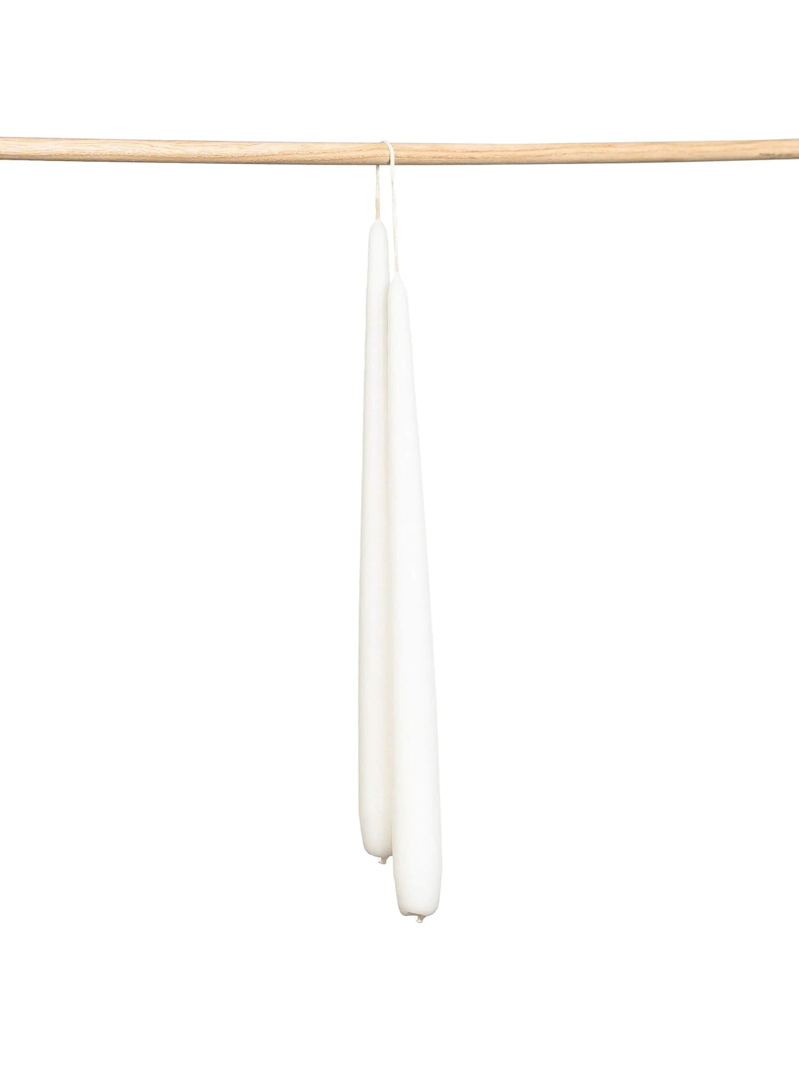White Tapered Candles - Set of 2