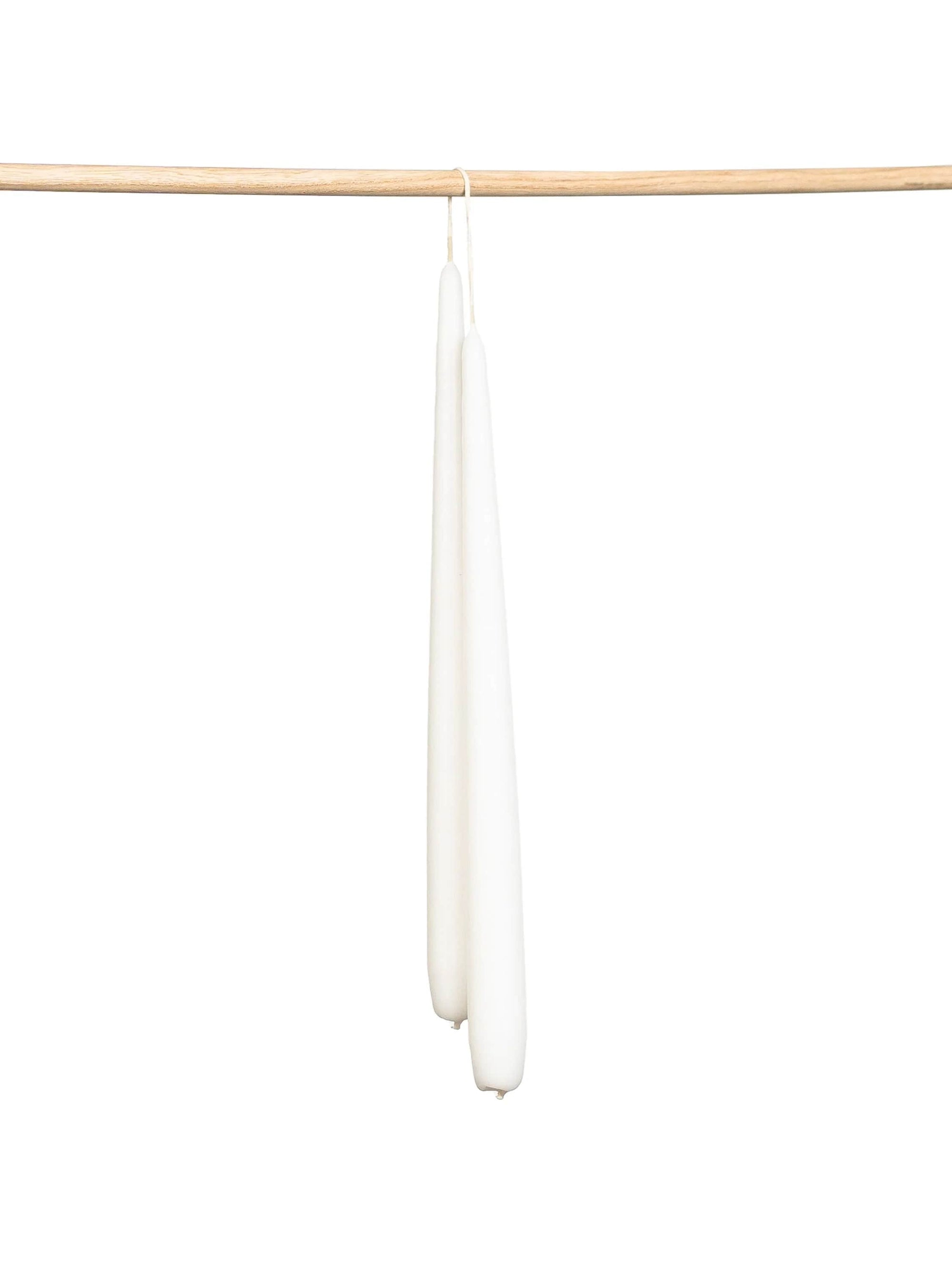White Tapered Candles - Set of 2