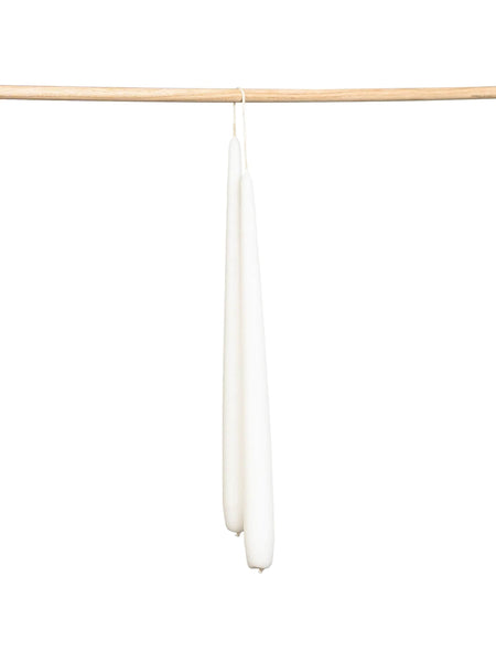 White Tapered Candles - Set of 2