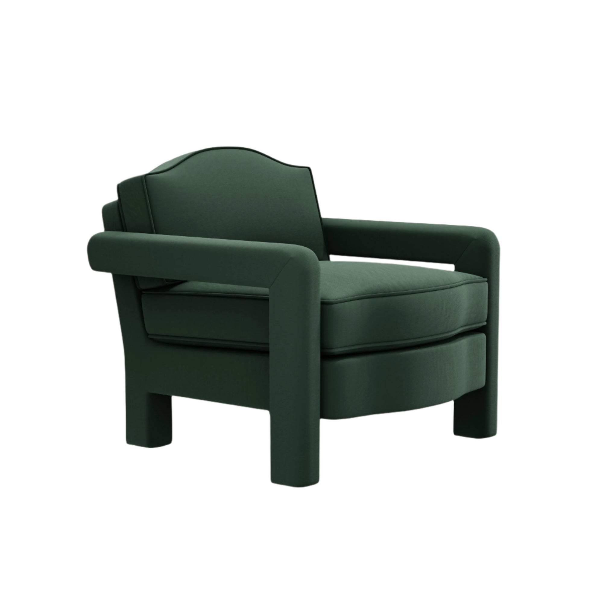 Elio Armchair, Olive Linen
