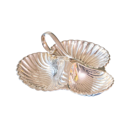 Silver Plate Shell Dish