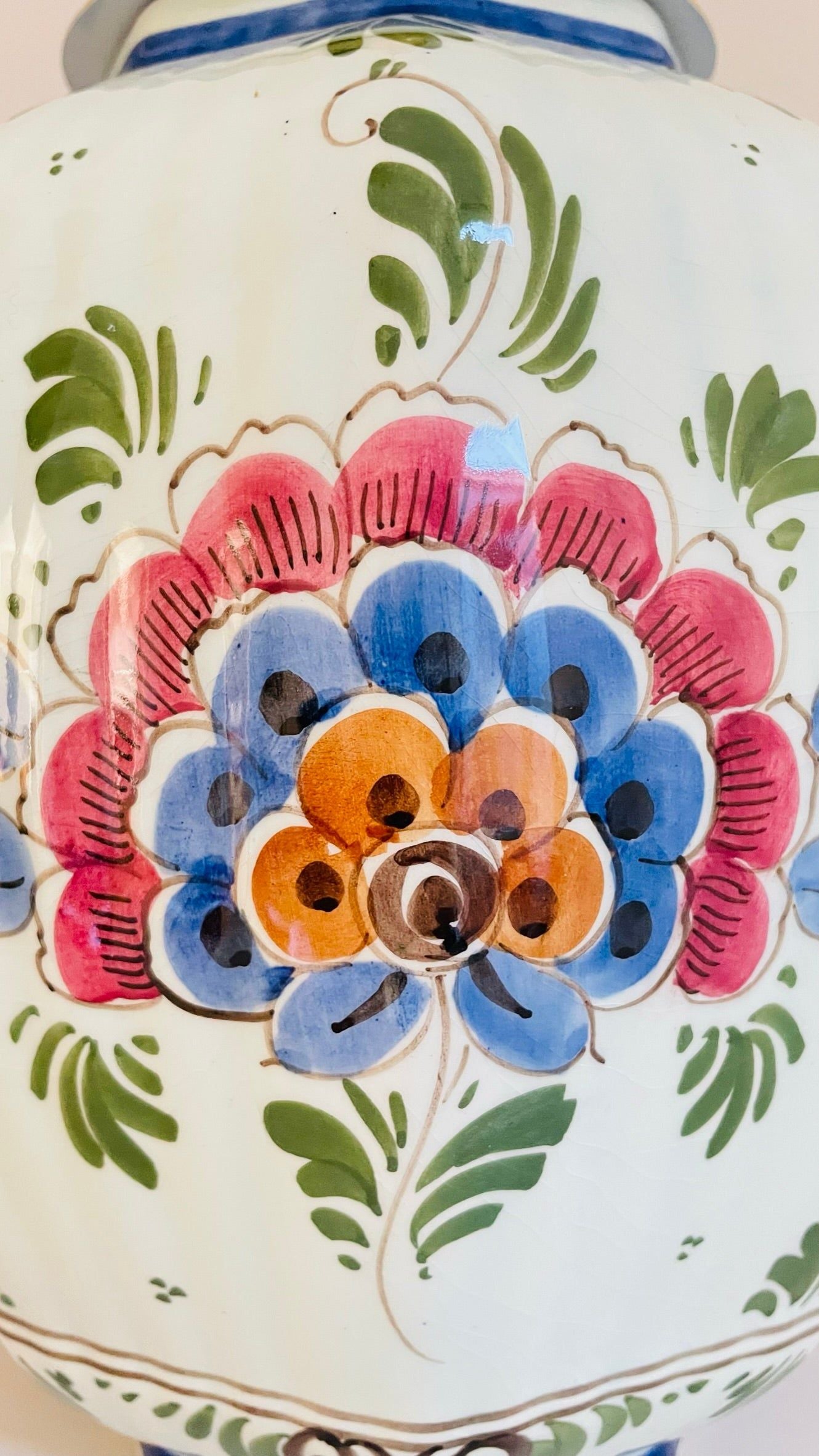 Antique Delft Lamp