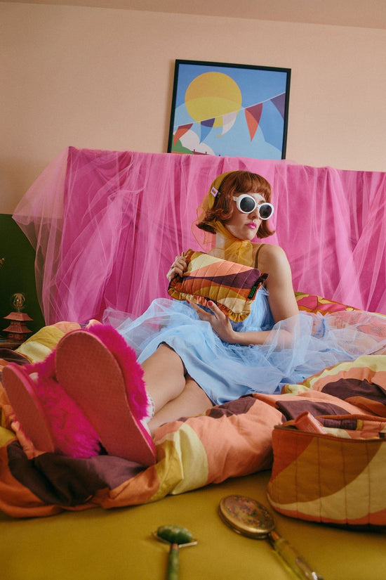 Sunset Suite Ruffle Pouch