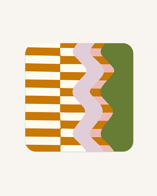 Wiggle and Stripe Coasters (Set of 6)