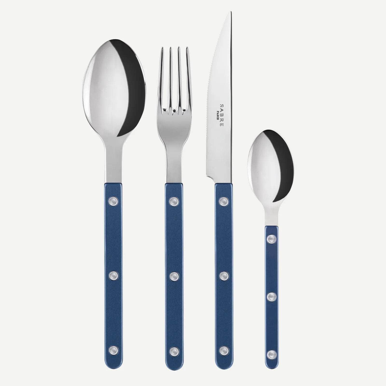 Bistrot Pearly 4pc Cutlery Set, Steel Blue