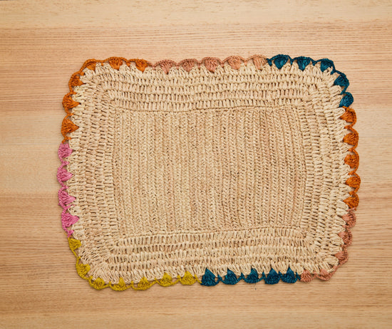 Handwoven Rectangular Raffia Placemats