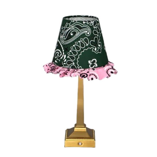 Charlie Table Lamp Green Paisley