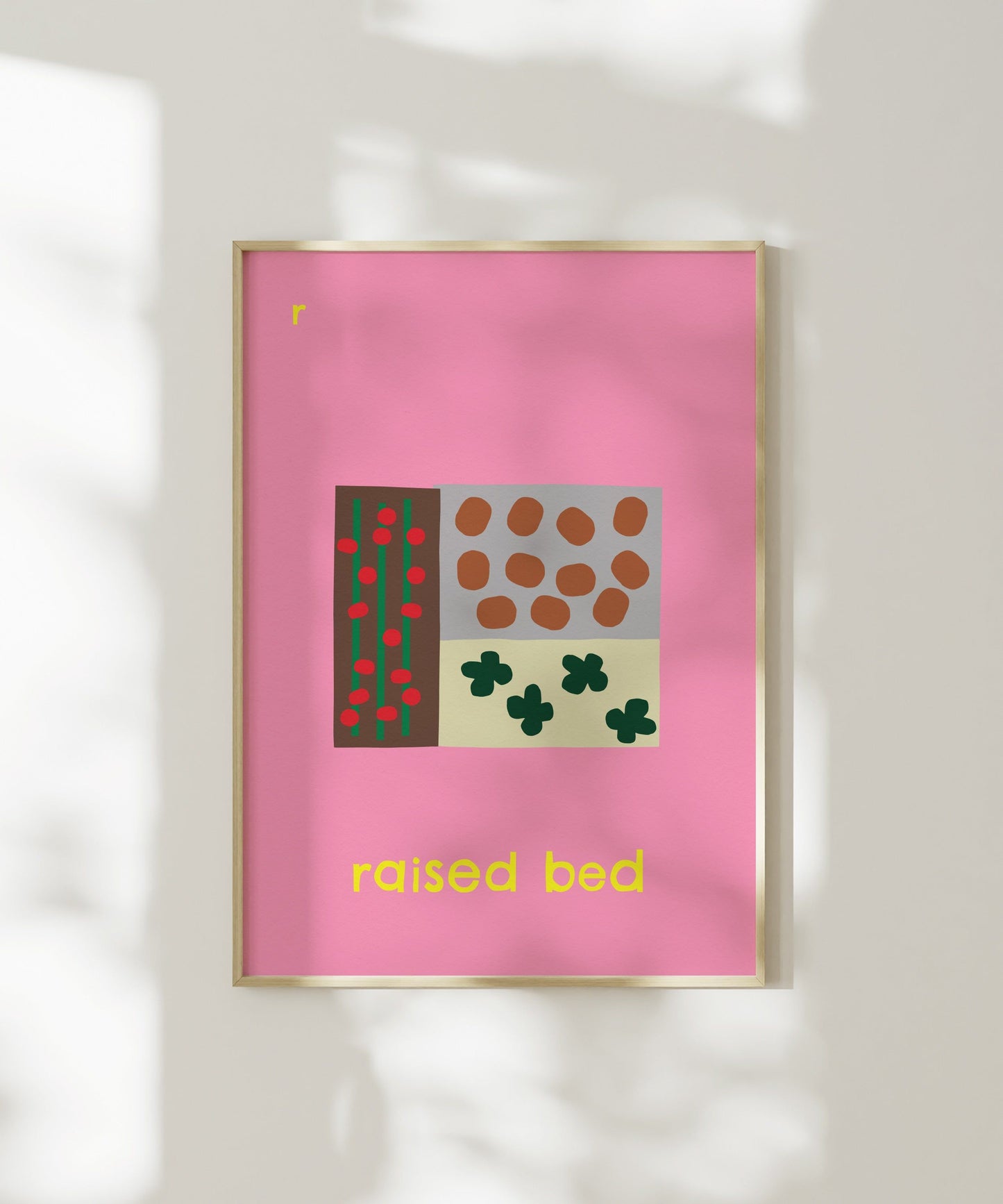 R for Raised Bed Art Print