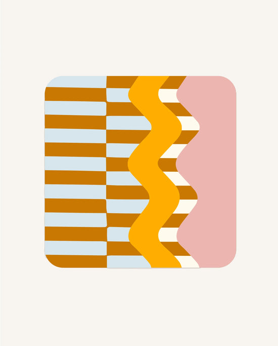 Wiggle and Stripe Coasters (Set of 6)