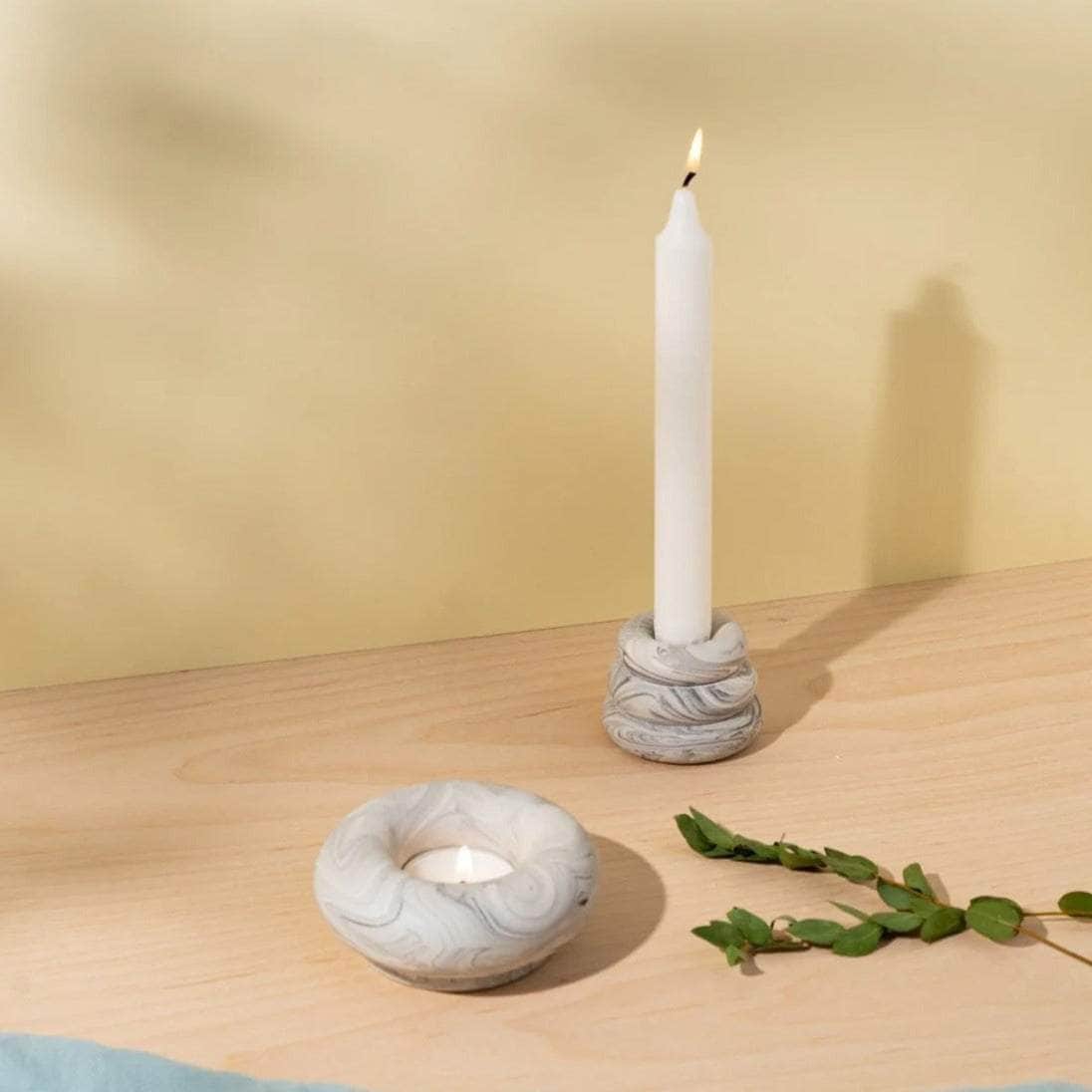 Baby Pink Triple O Candleholder