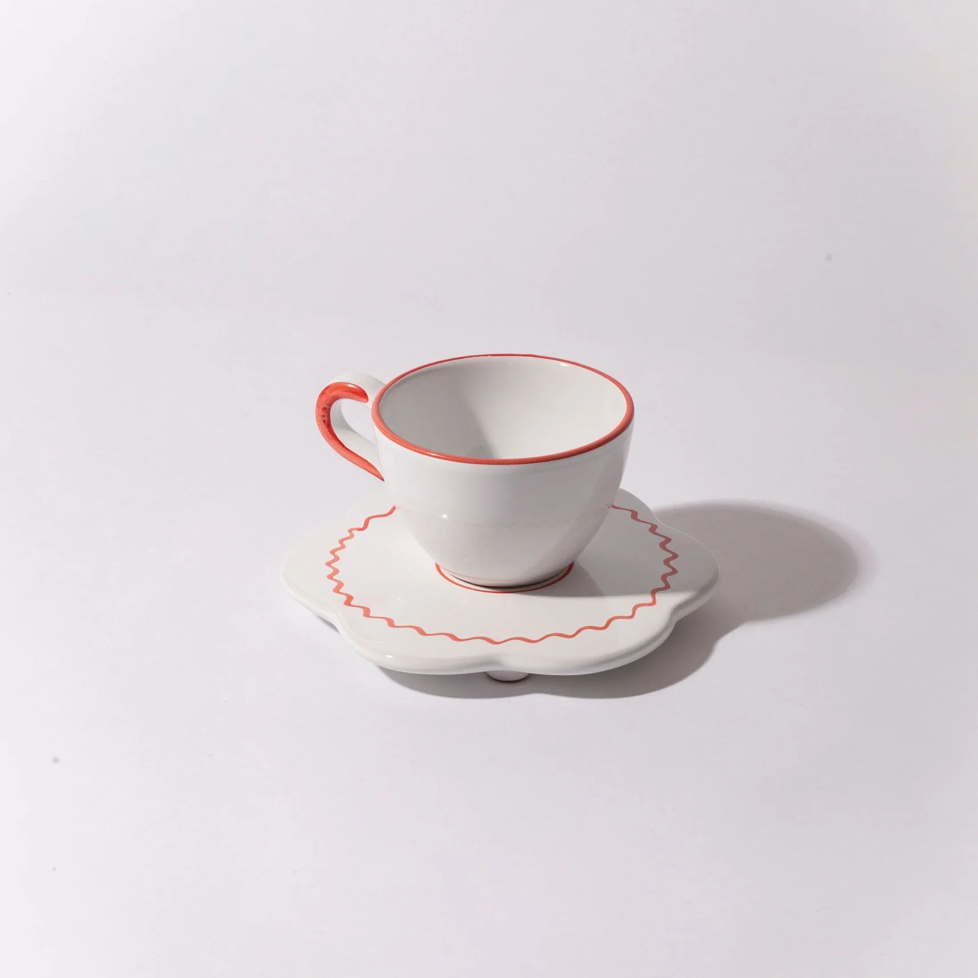 Zigzag Saucer - Lobster Red