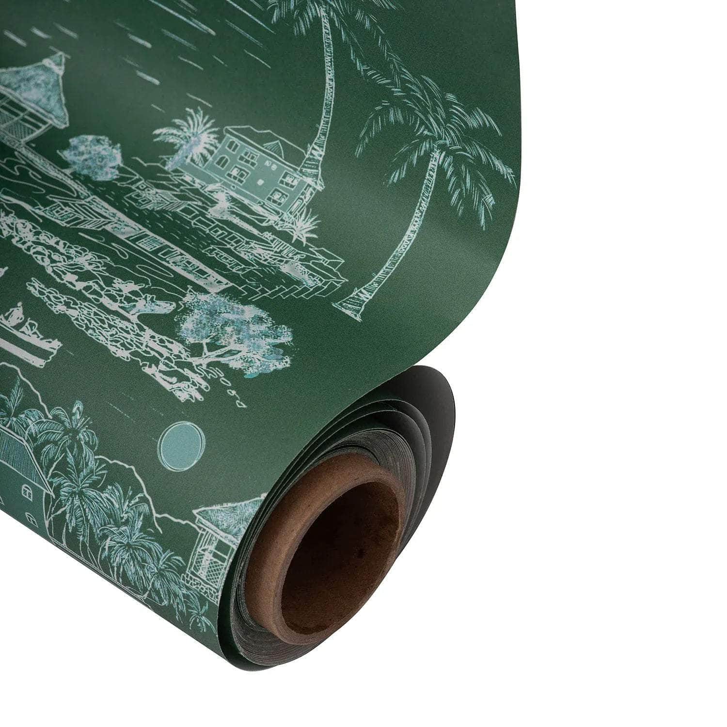 Banana Island Palm Green Wallpaper