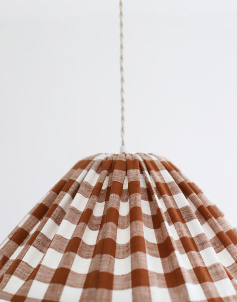 Conical Pendant Light Large Checks Malala ‘Terra’