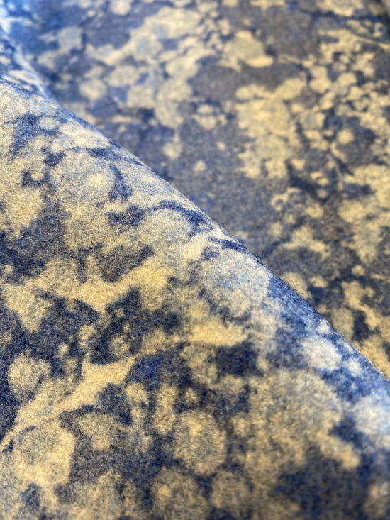 Marbled Fabric - 'Ditzy' Col: Blue Daze - 100% Wool