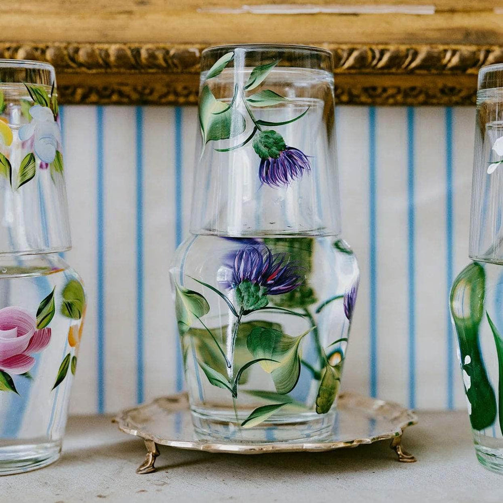 Plume Thistle Carafe And Tumbler