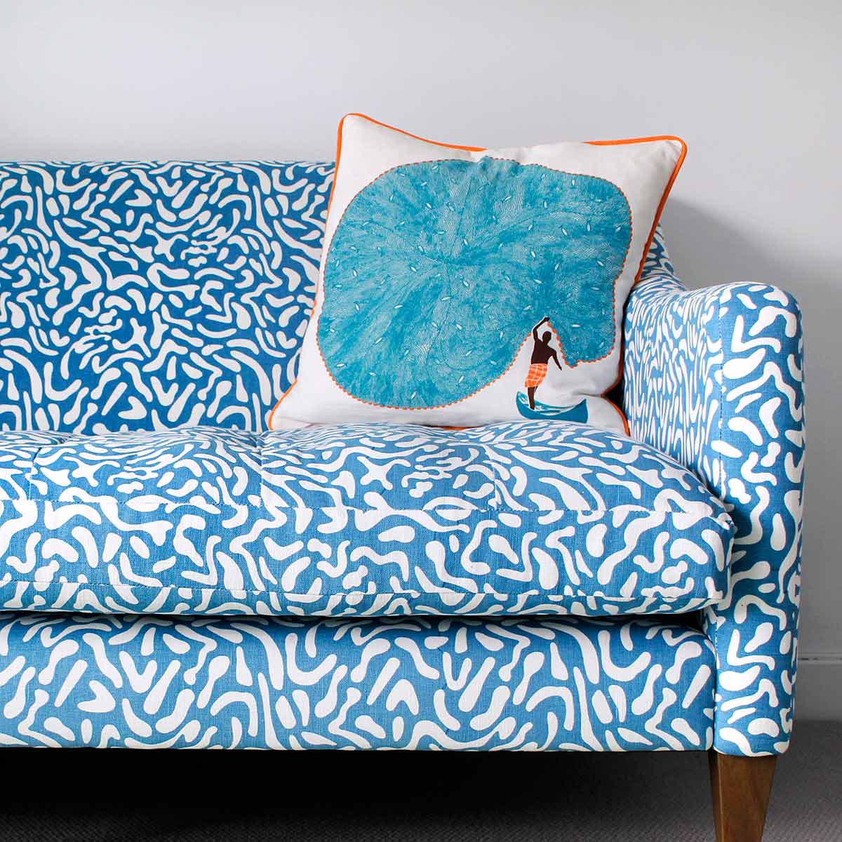 Blue Golf Course Fabric