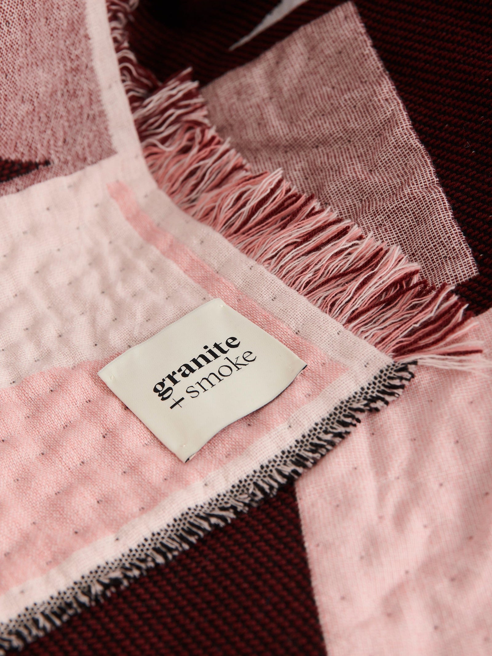 Grid Blanket Pink + Maroon