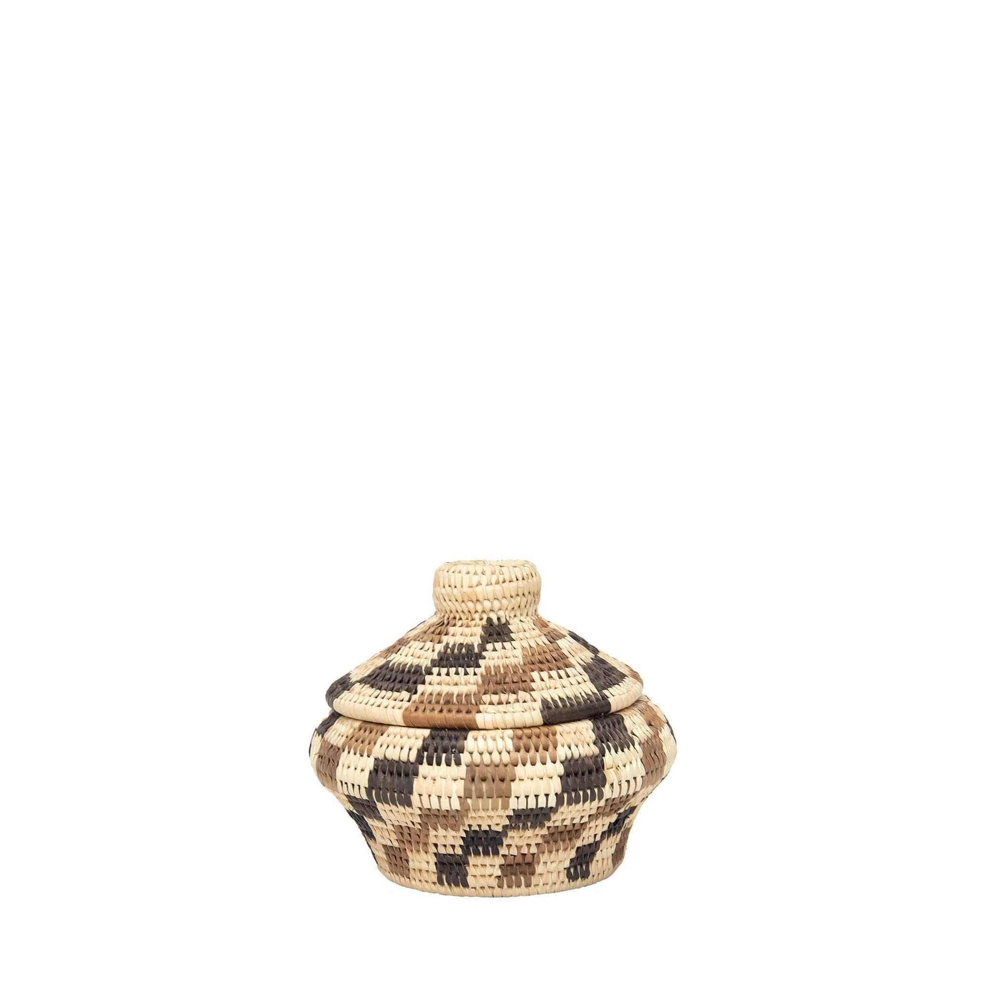 Checkmate Decorative Basket With Lid