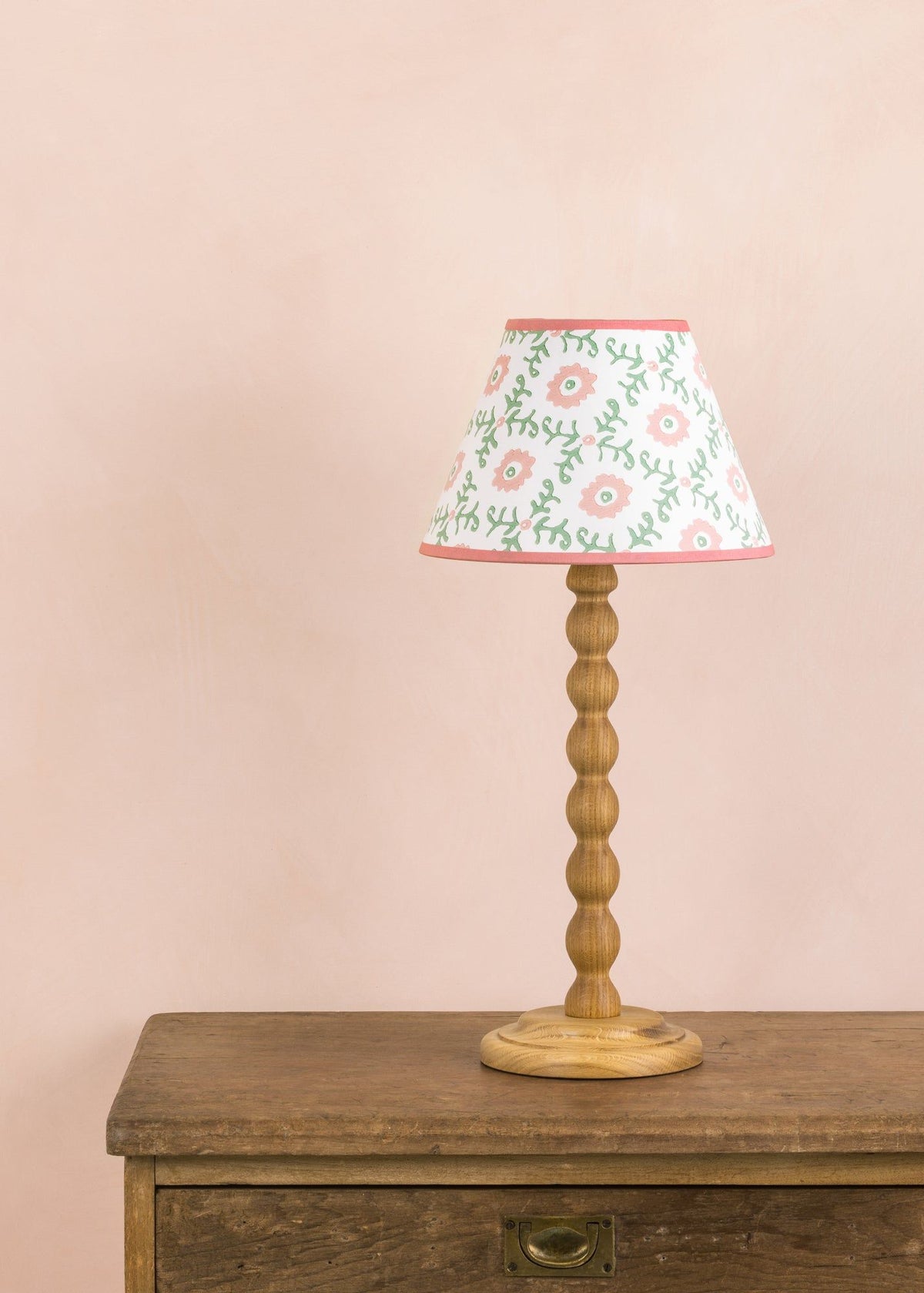 Folk Flower Lampshade - Pink / Green