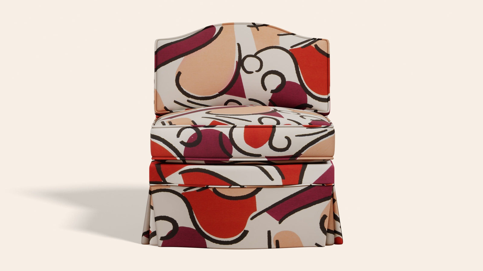 Felix Slipper Chair, Grenadine