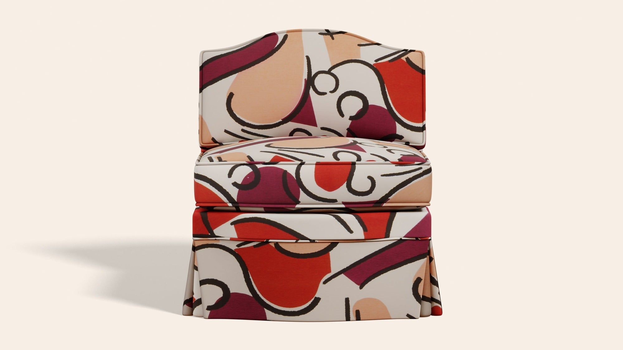 Felix Slipper Chair, Grenadine