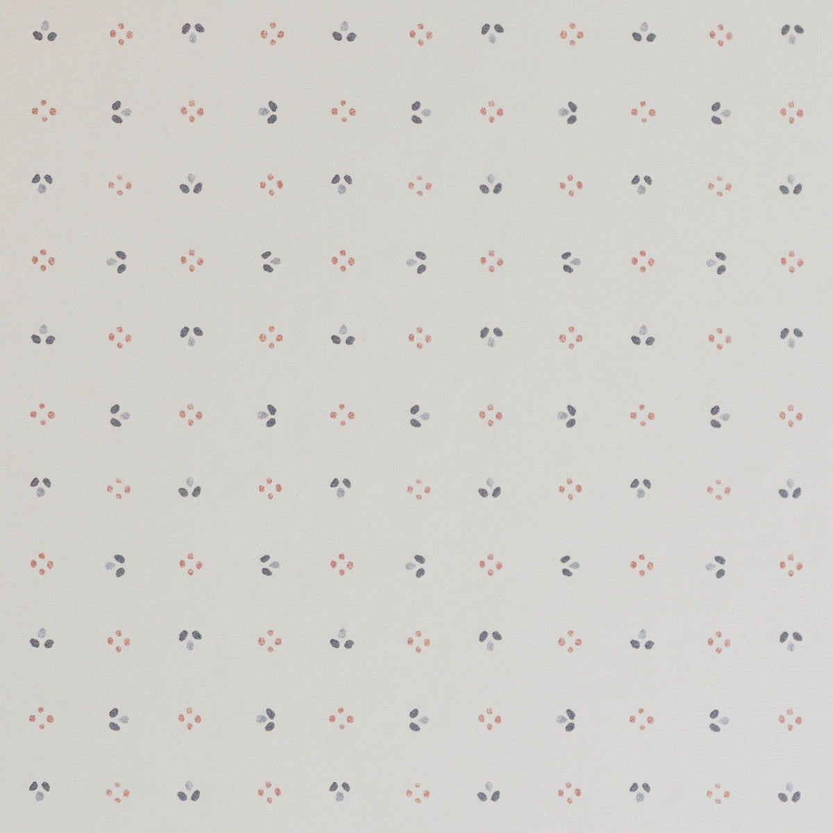 Minni Wallpaper - Bryony Blue and Soft Red