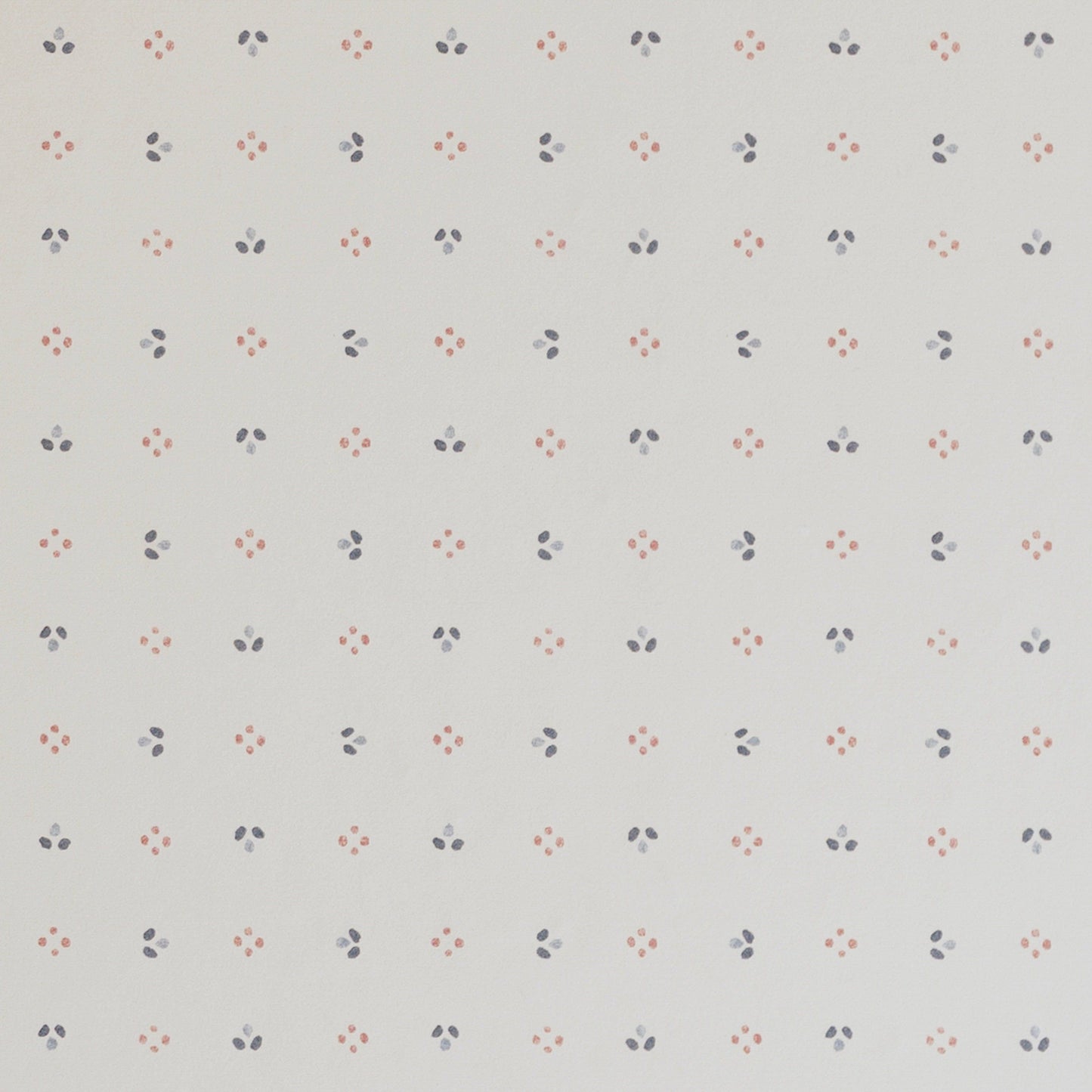 Minni Wallpaper - Bryony Blue and Soft Red