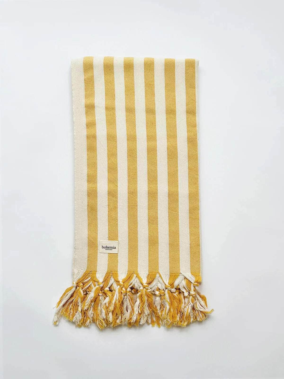 Brighton Stripe Hammam Towel - Mustard