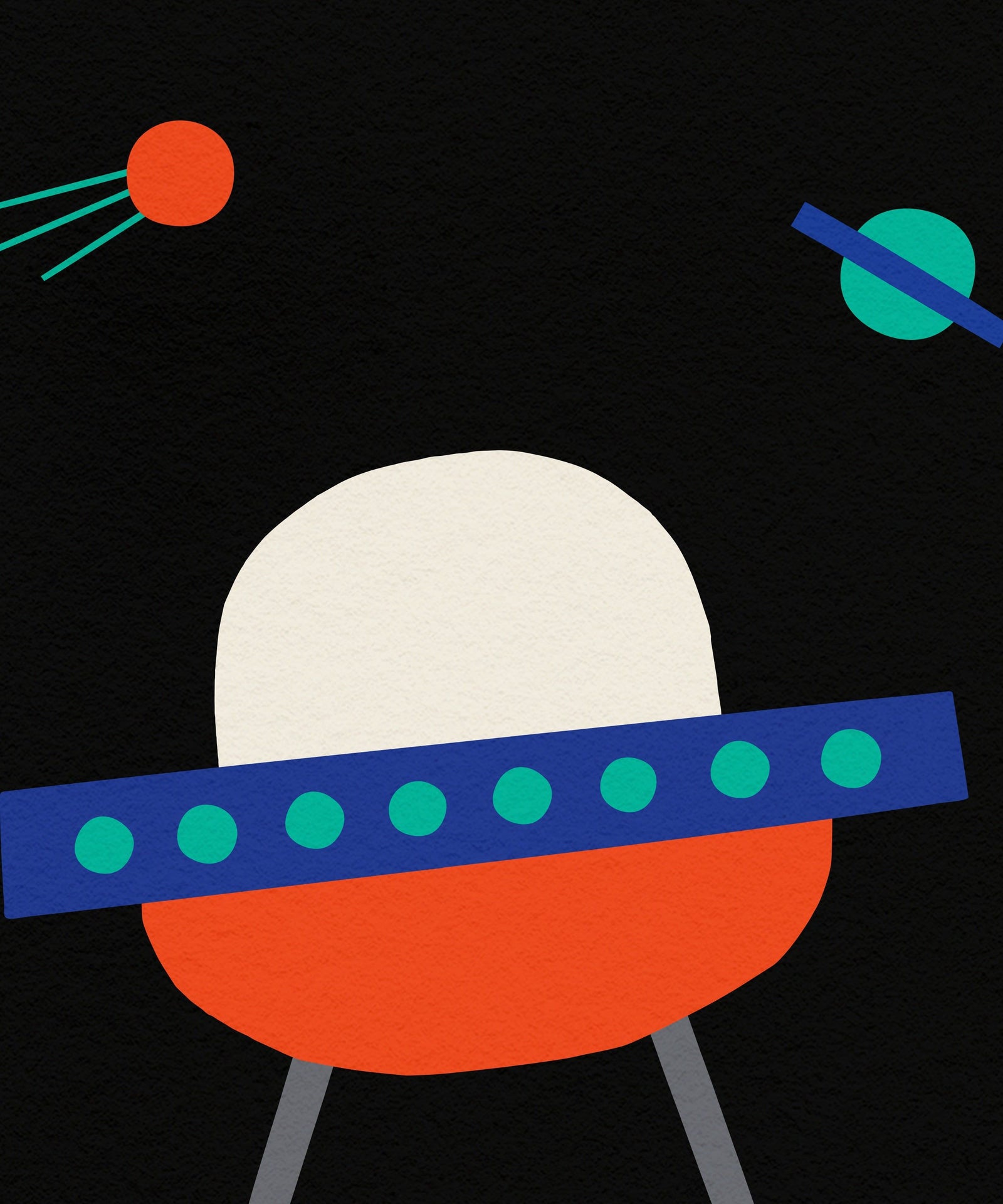 S for Spaceship Art Print