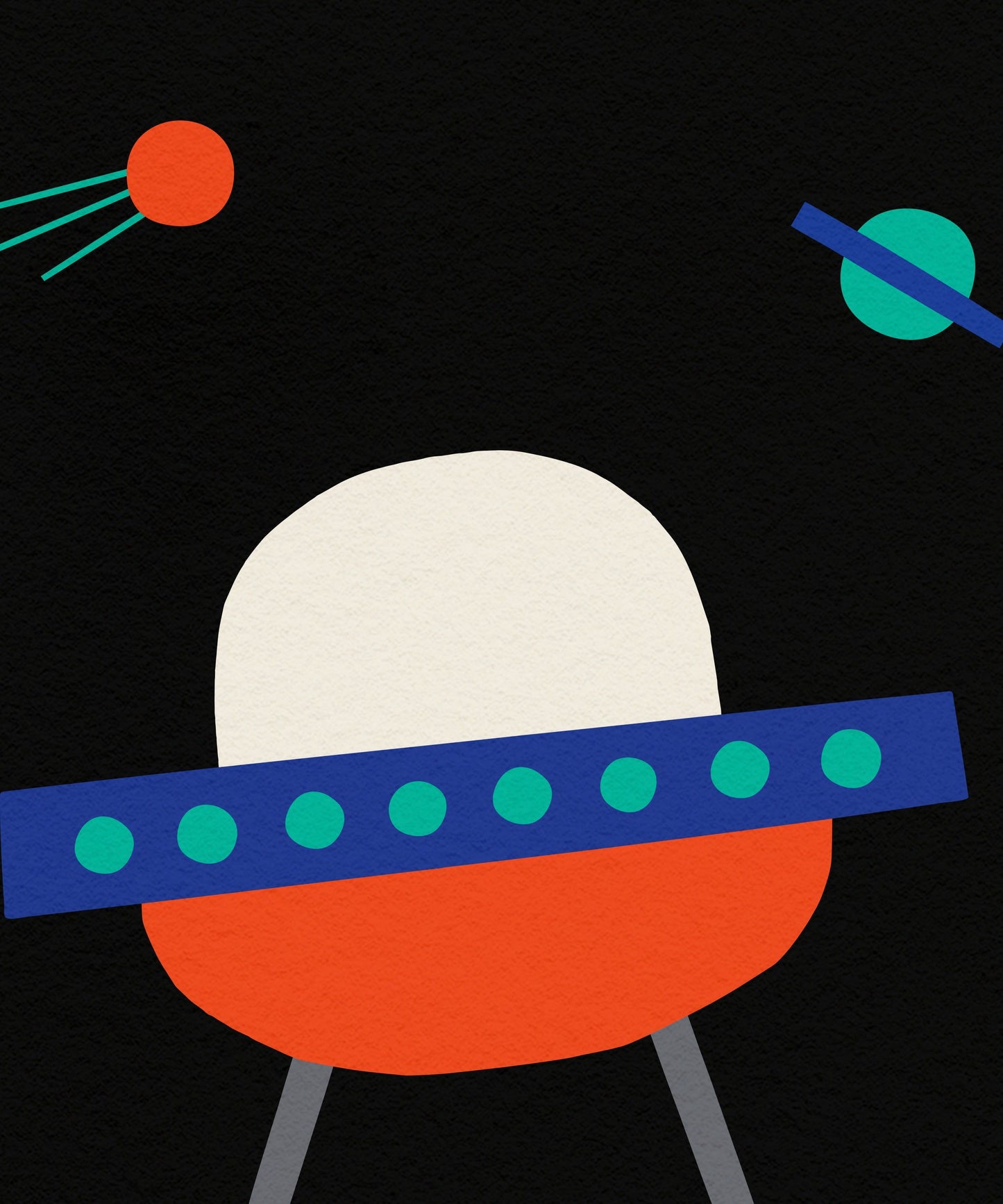S for Spaceship Art Print