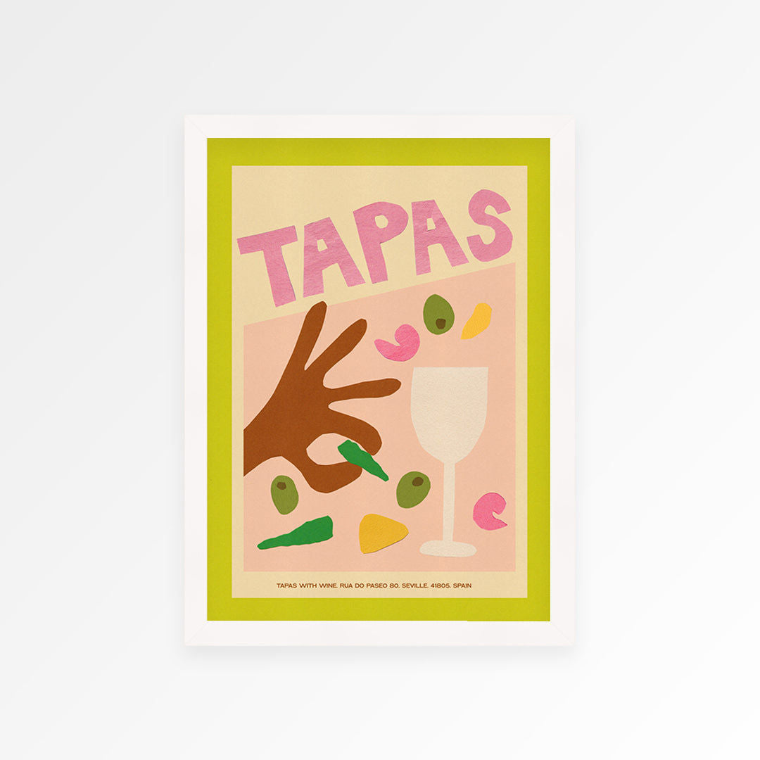 Tapas Hand Collaged Print