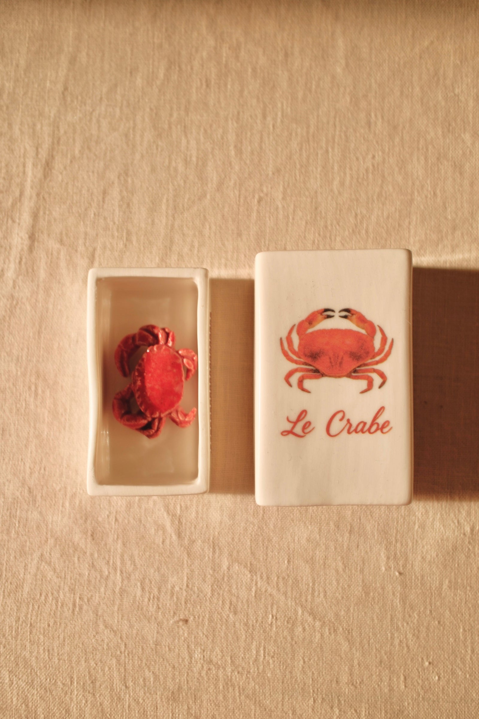 ‘Le Crabe’ Ceramic Matchbox