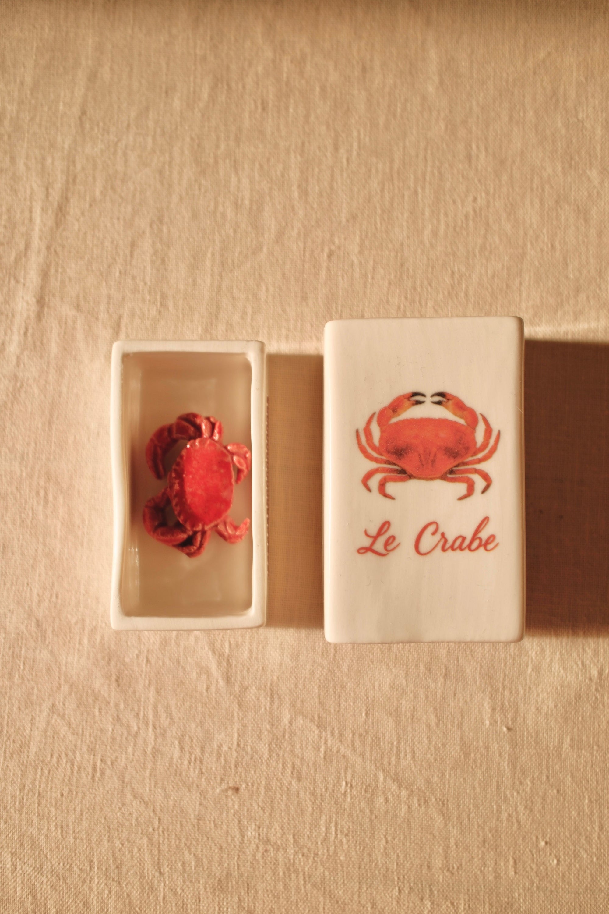 ‘Le Crabe’ Ceramic Matchbox