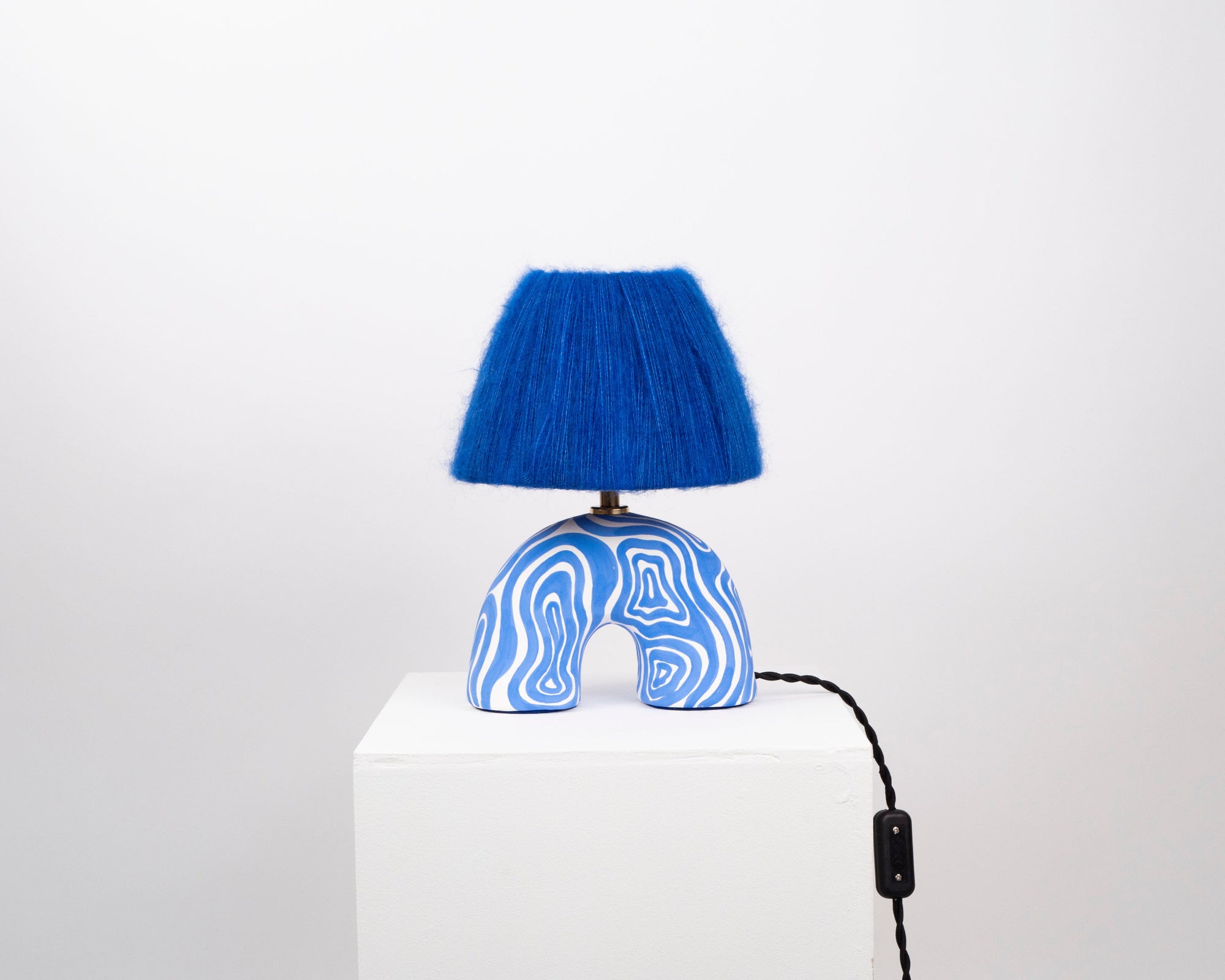 'Me' Table Lamp - Cobalt Swirl