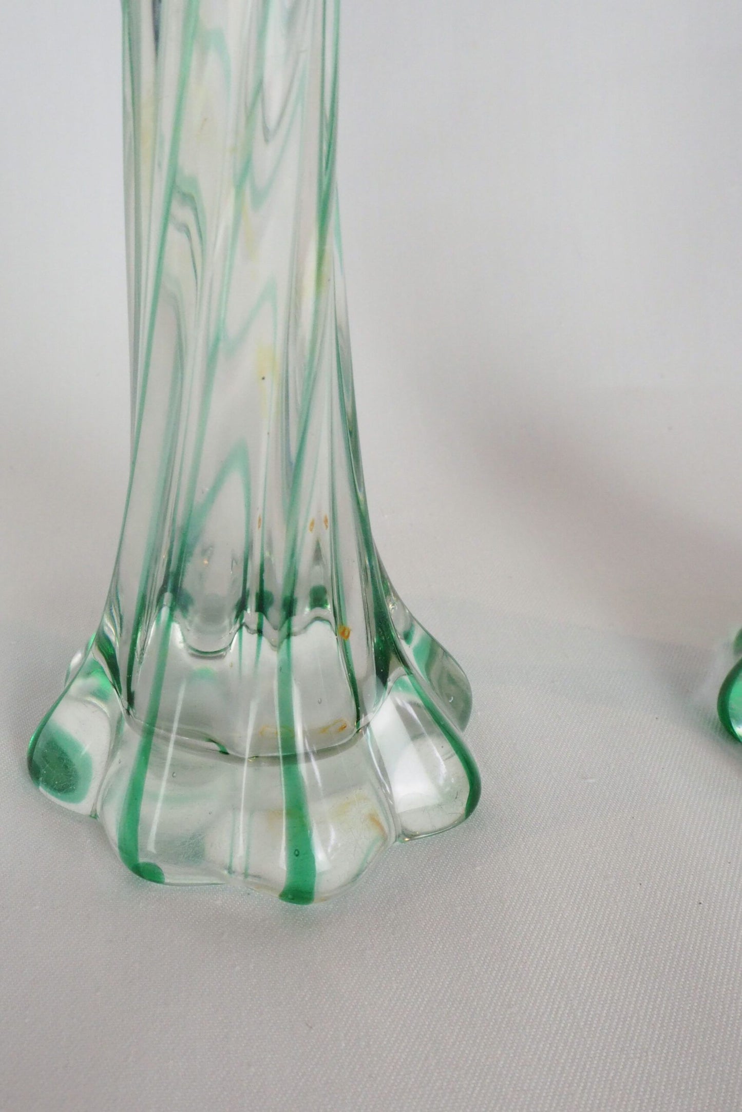 Glass and Silver Bud Vases