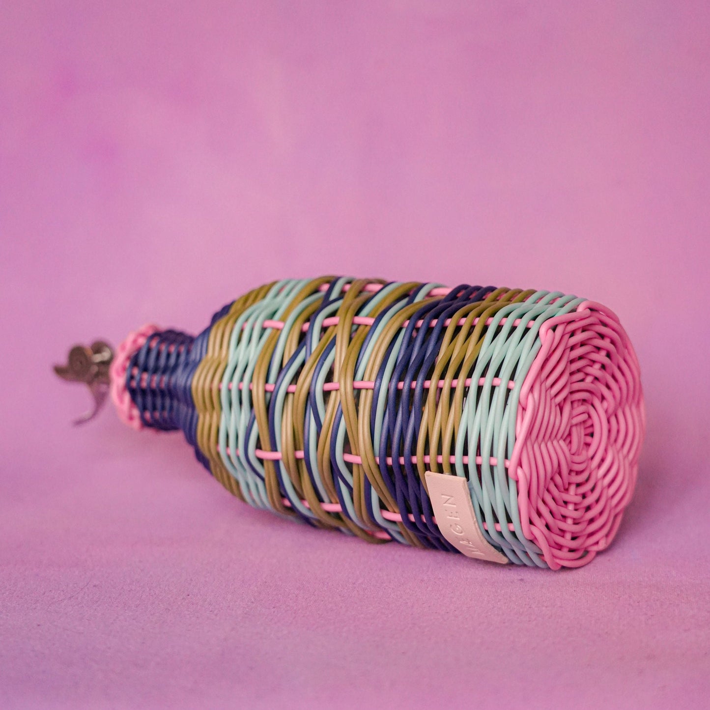 Woven Oil Pourer | Pink & Navy