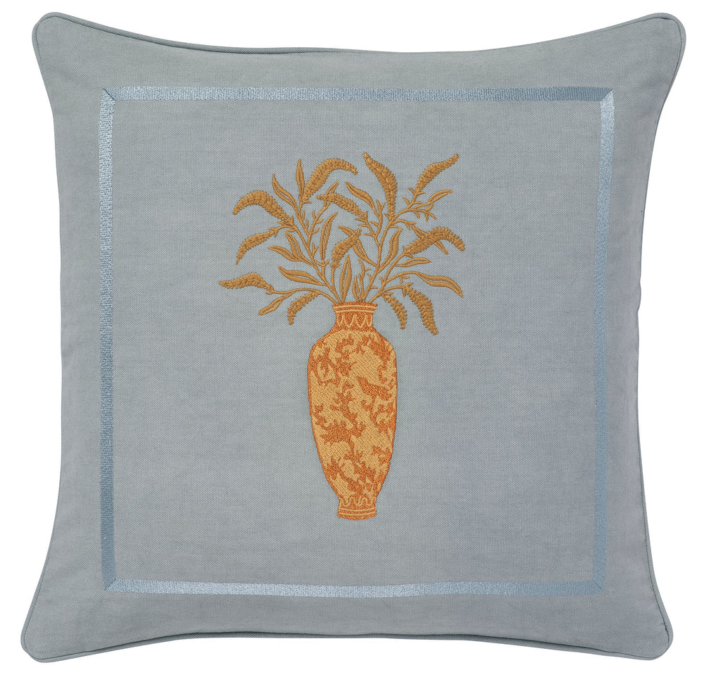 Cushion Rumi Smokey Blue & Caramel