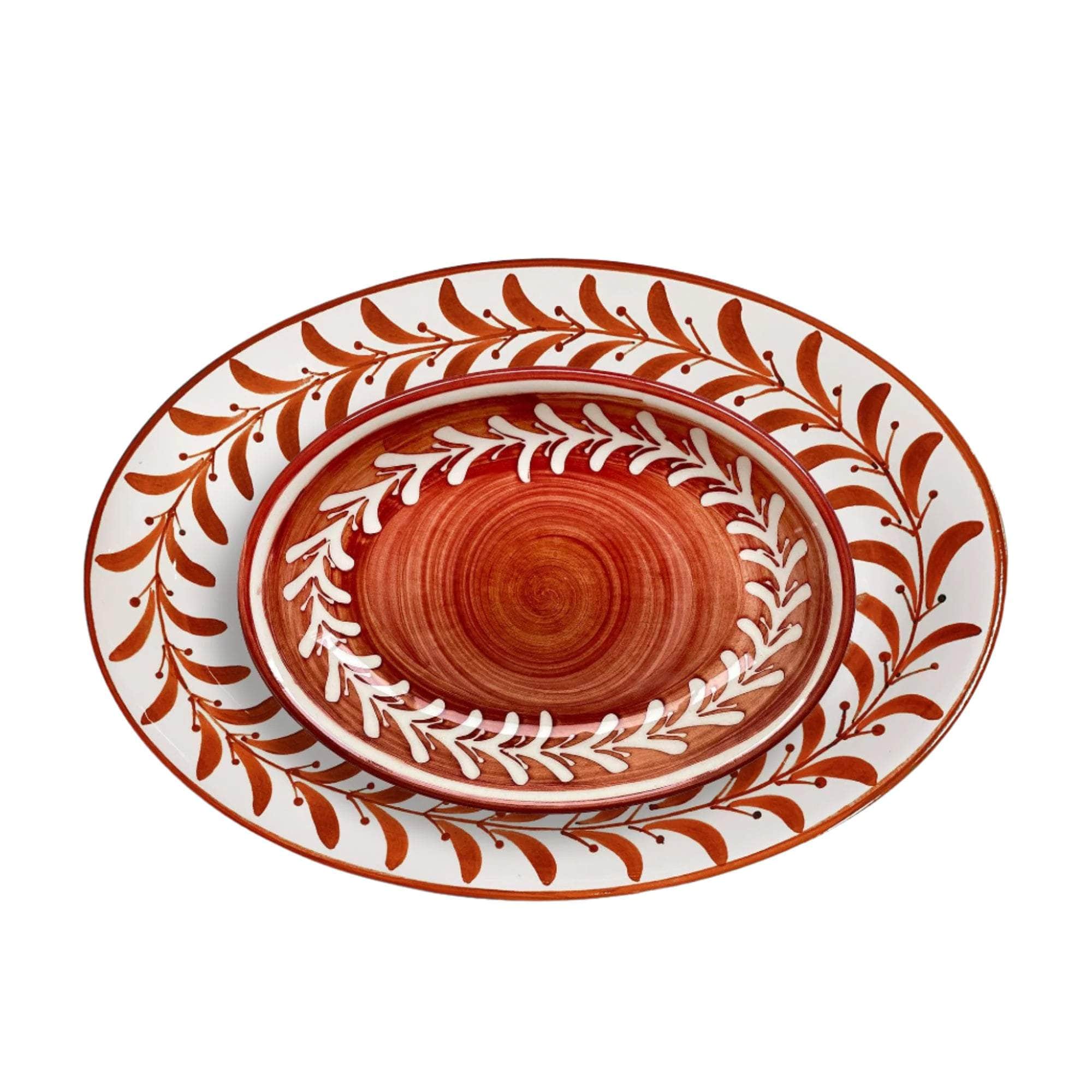 Helecho Serving Trays (set of two) - Rust Red