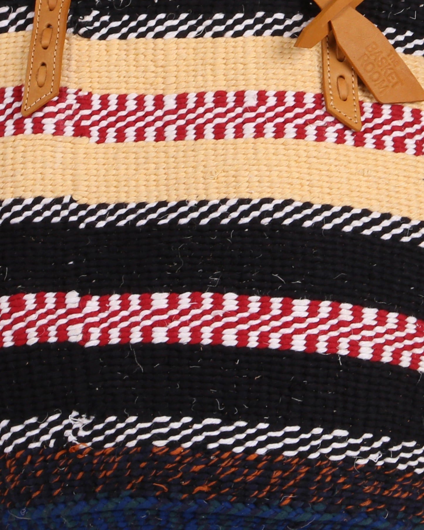KAMA: Handwoven Yellow, Black and Red Wool Tote Bag