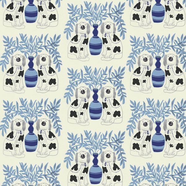 Pair of Dogs Fabric