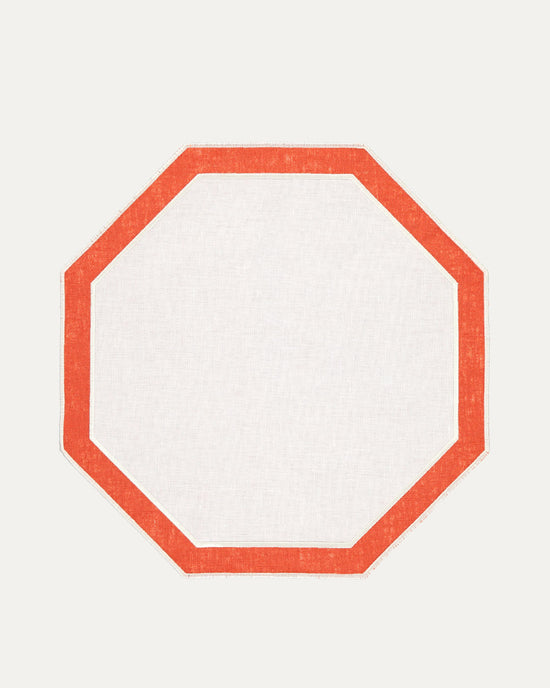 Douro Placemat, Orange with White (Reversible)