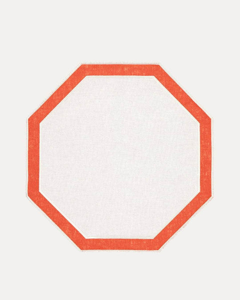 Douro Placemat, Orange with White (Reversible)