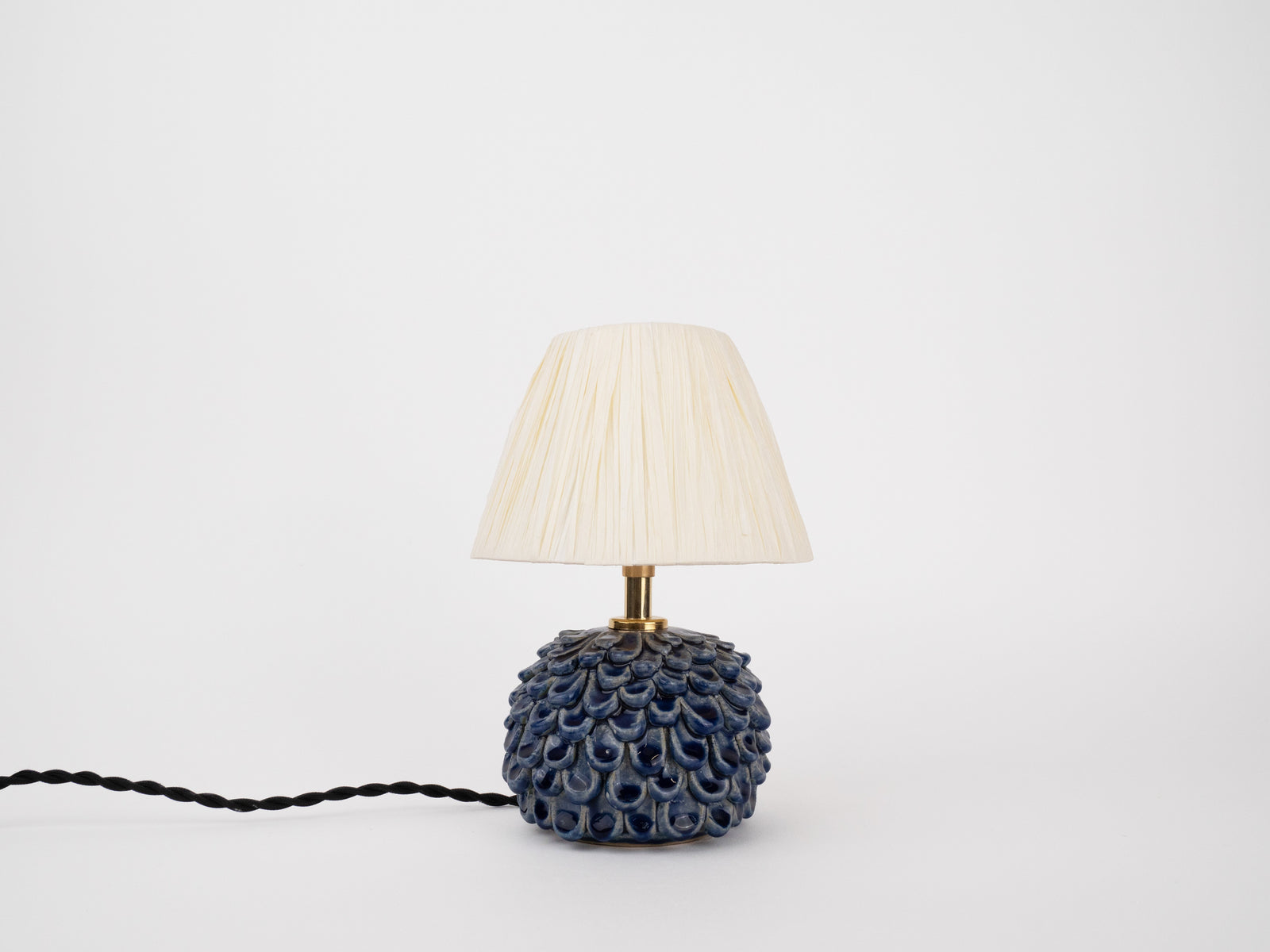 Short 'Petal' Table Lamp - Dark Blue