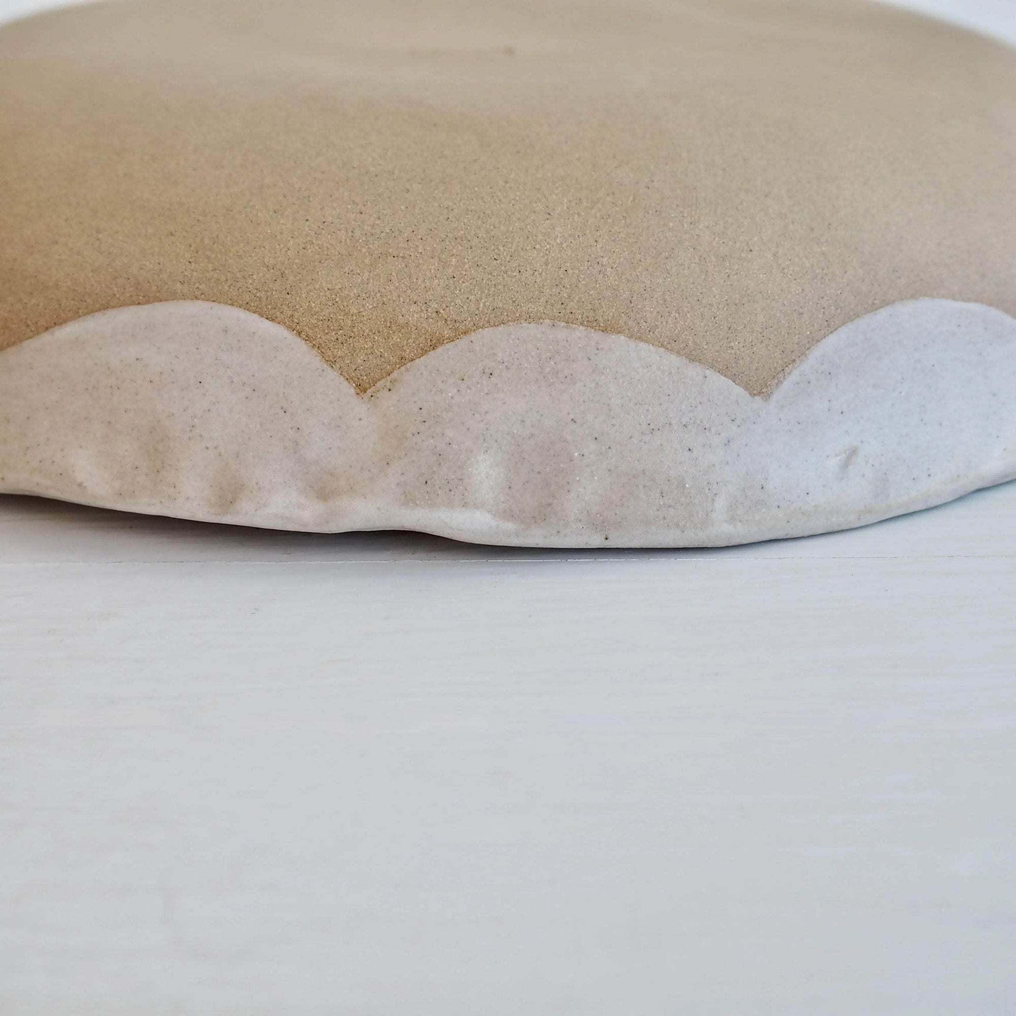 Handmade Large Ceramic Fruit Bowl with Illustrated Fruits