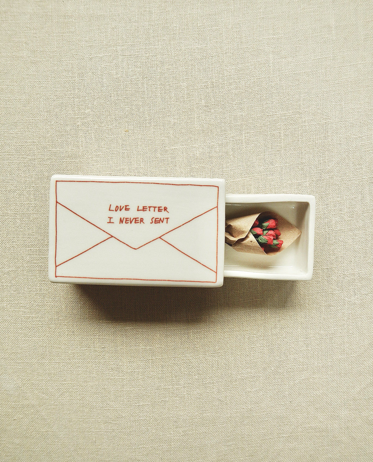 ‘Love Letter’ Ceramic Matchbox