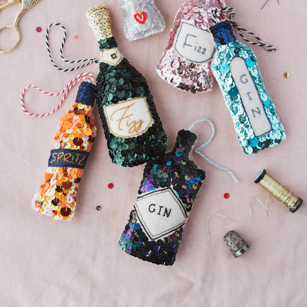 Dark Gin Sequin Hanging Ornament