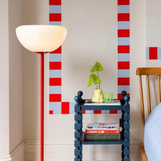 Jam Red Glass Bowl Floor Lamp